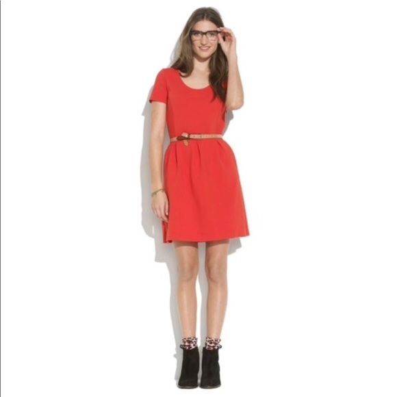 madewell orange dress